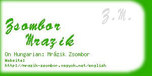 zsombor mrazik business card
